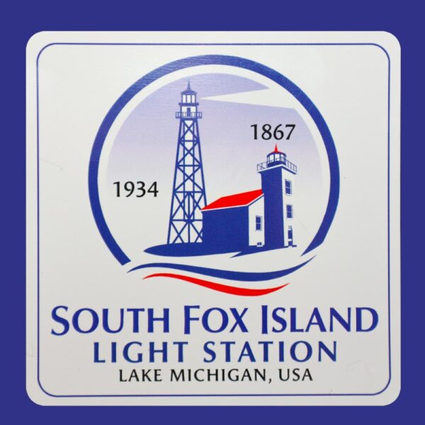 South Fox Island Light Station 4" by 4" Decal